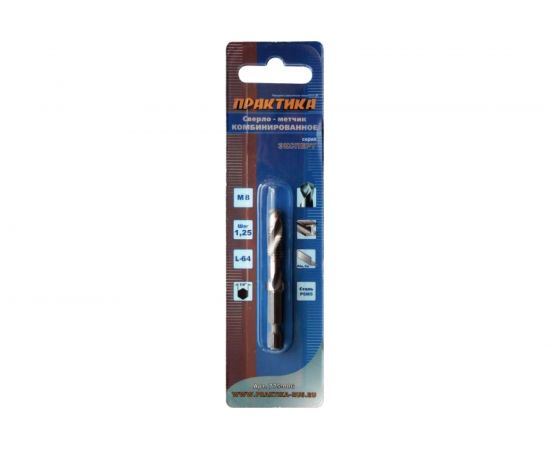 Сверло-метчик М8 (64 мм; HEX 1/4) ПРАКТИКА 775-006 – изображение 2