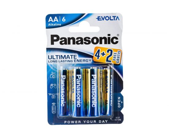 Элементы питания Panasonic LR6 EVOLTA BL6 4+2 6173 – изображение 3