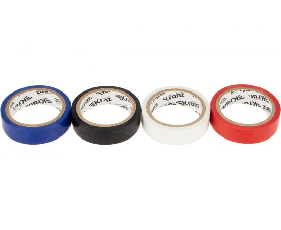 Набор изоленты KRANZ АВТО 4 цвета по 5 м х 15 мм, 0.13 мм KR-09-2011 – изображение 3