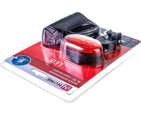 Велосипедный фонарь IN HOME BL 02 5LED с задним фонарем 3AA 2 режима с кронштейном ЧЕРНЫЙ 4690612035215 – изображение 3