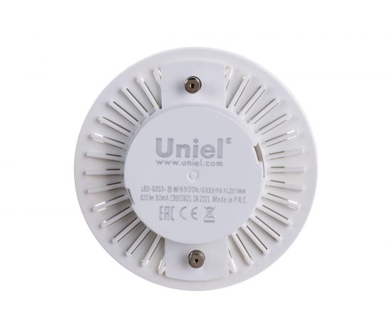 Светодиодная лампа Uniel матовая LED-GX53-8W/6500K/GX53/FR PLZ01WH UL-00005312 – изображение 3