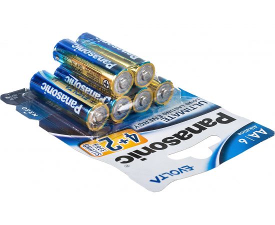 Элементы питания Panasonic LR6 EVOLTA BL6 4+2 6173 – изображение 4