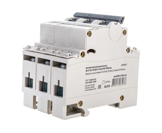 Автоматический трехполюсный выключатель EKF 32А С ВА47-63 4.5кА PROxima 8189103 – изображение 5