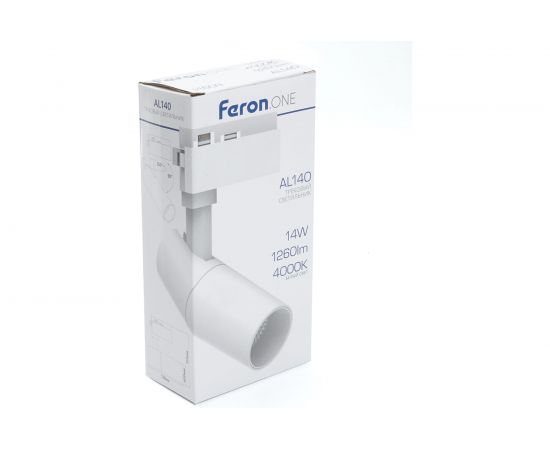 Трековый однофазный светильник FERON на шинопровод AL140, 14W, 4000К белый, 1260Lm, белый, 41609 – изображение 5
