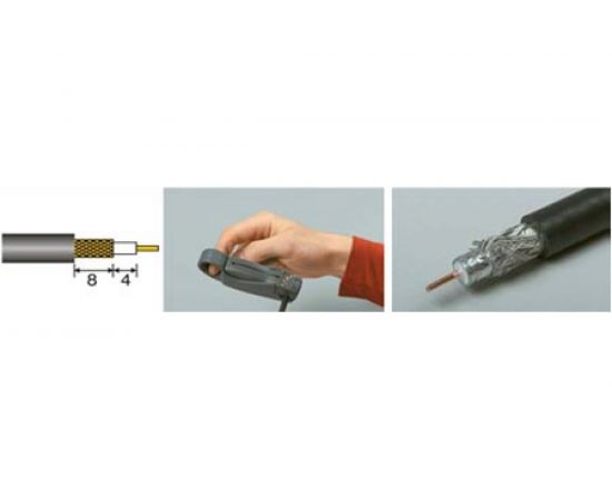 Инструмент для зачистки коаксиального кабеля Hyperline HT-322C1 RG-8/11/213 19914 – изображение 6