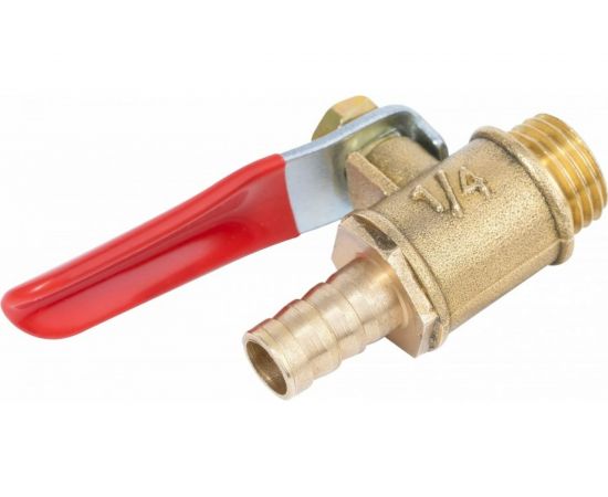 Краник латунный елочка 10 мм - резьба наружная 1/4" Pegas pneumatic 4417 