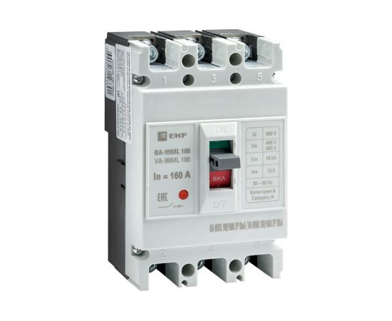 Автоматический выключатель EKF Basic ВА-99МL, 100/160А, 3P, 18кА mccb99-100-160mi 