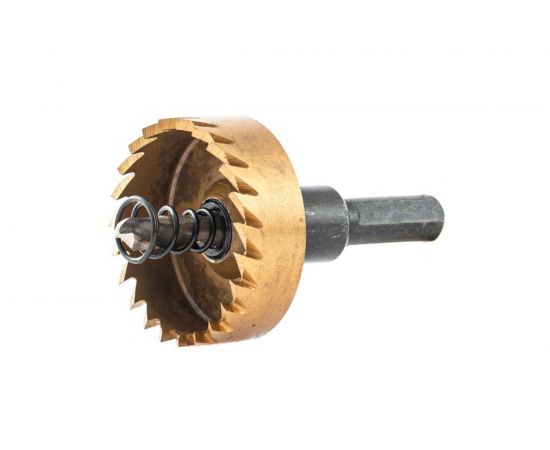 Коронка HSS с нитридтитановым покрытием по металлу 40 мм DENZEL 724112 