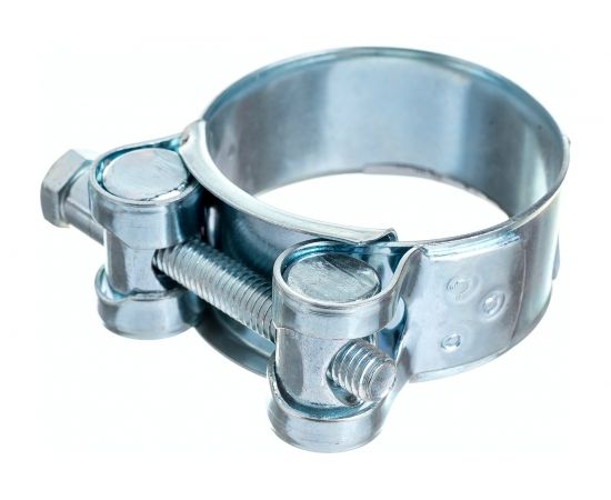 Силовой хомут Nord-Yada Д: 40-43 мм, Ш: 20 мм, Т: 0,8 мм, болт: М6х50, оцинкованная сталь 905990 