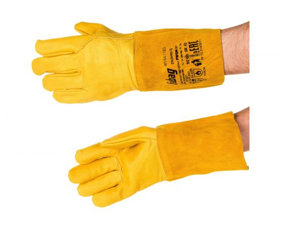 Сварочные краги FUBAG FWGN 8Y TIG, без подкладки, желтые 641183 