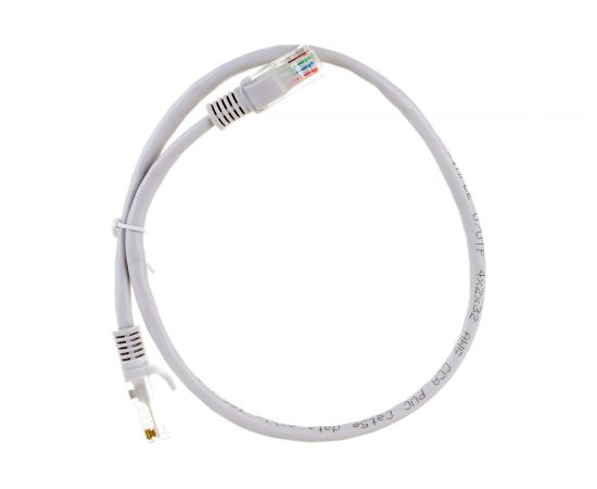 Патч-корд ЭРА Simple PC-0.5U-A U/UTP категория 5e, длина 0,5 метра, неэкранирован, серый, Б0051369 