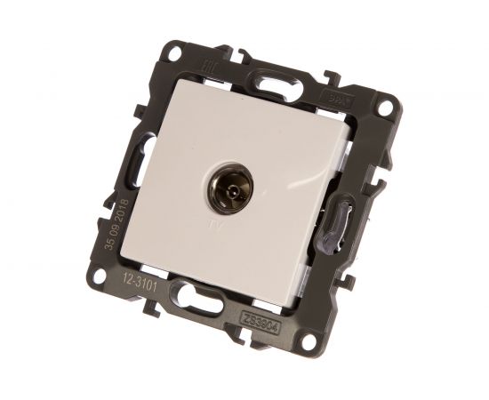 Одиночная TV розетка ЭРА 12-3101-01 белая Б0014705 – изображение 2