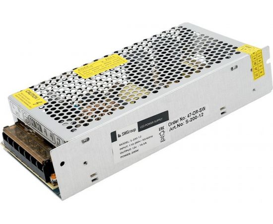 Блок питания сетка SWG 200W, 12V, S-200-12 00000000109 – изображение 2