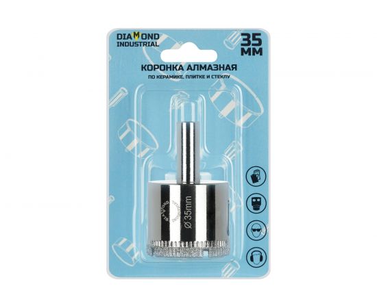Коронка алмазная по керамике, плитке и стеклу 35 мм Diamond Industrial DIDCBC035 – изображение 2