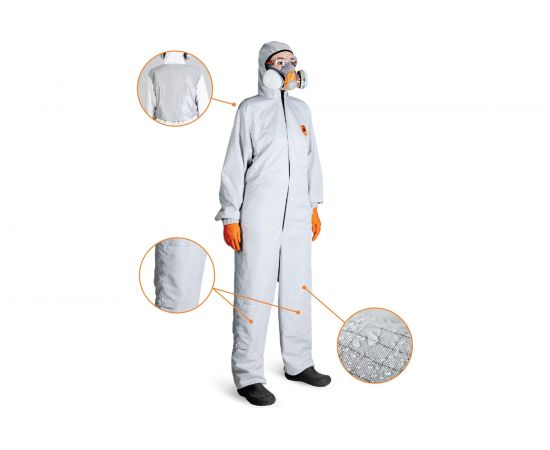 Малярный многоразовый комбинезон Jeta Safety Антистатический CARBO-Master с пропиткой Teflon JPC175-L – изображение 2