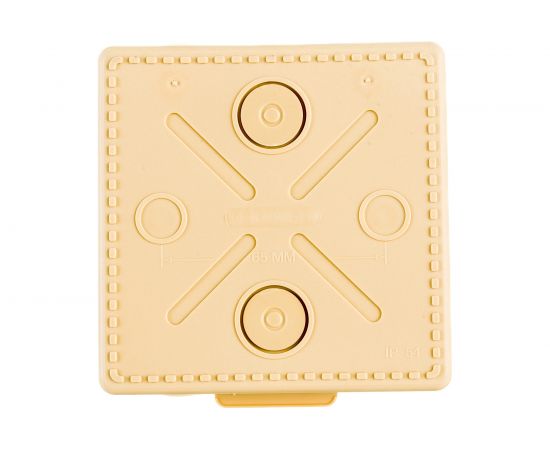 Распаячная коробка Урал ПАК для открытой проводки под светлое дерево 100*100*50мм (квадраная), 8 входов ( герм.), КО-83011100-018 – изображение 2