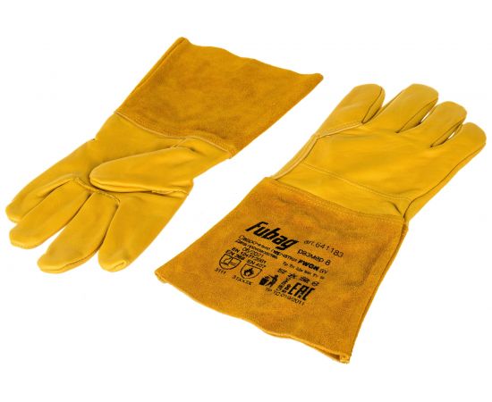 Сварочные краги FUBAG FWGN 8Y TIG, без подкладки, желтые 641183 – изображение 3