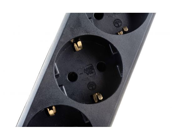 Сетевой фильтр ExeGate SP-6-1.8B 6 евро с заземлением, 1.8м, выключатель с подсветкой, черный 119391 – изображение 3