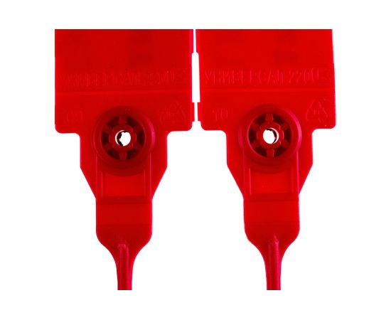 Номерная пломба для опечатывания REXANT пластиковая 220 мм красная 50 шт 07-6111 – изображение 3