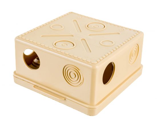 Распаячная коробка Урал ПАК для открытой проводки под светлое дерево 100*100*50мм (квадраная), 8 входов ( герм.), КО-83011100-018 – изображение 3