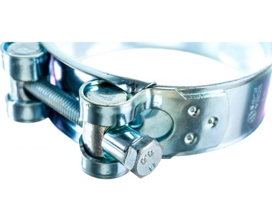 Силовой хомут Nord-Yada Д: 64-67 мм, Ш: 22 мм, Т: 1,2 мм, болт: М6х55, оцинкованная сталь 905997 – изображение 3