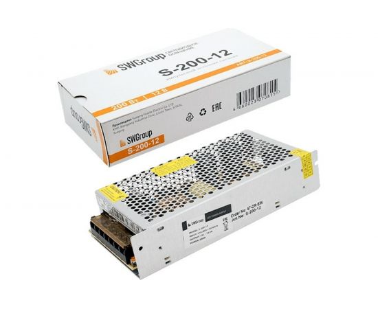 Блок питания сетка SWG 200W, 12V, S-200-12 00000000109 – изображение 3
