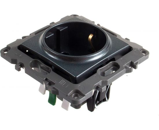 Розетка ЭРА 12-2101-12 2P E Schuko, 16A-250В, IP20, 12, графит Б0019319 – изображение 3