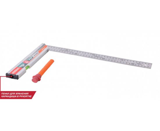 Угольник с уровнем и карандашом Sturm КУЛИБИН 400 мм 2020-06-400 – изображение 3