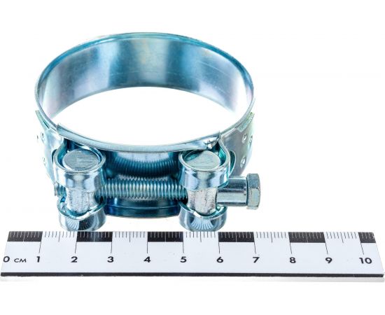 Силовой хомут Nord-Yada Д: 64-67 мм, Ш: 22 мм, Т: 1,2 мм, болт: М6х55, оцинкованная сталь 905997 – изображение 4