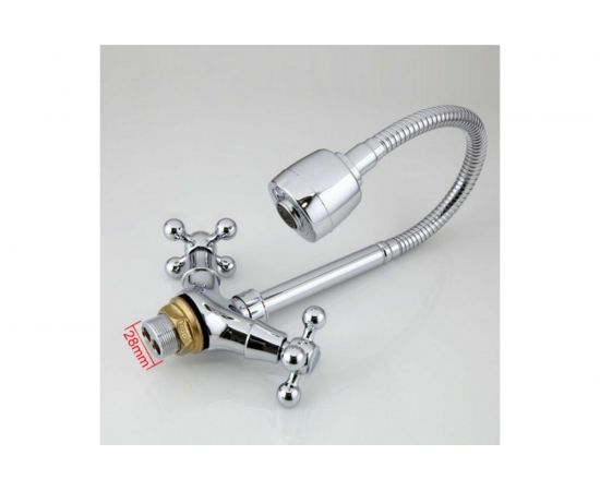 Смеситель для кухни FRAP F4319 1/2 керамическая кран-букса, гибкий излив, гайка 535433 – изображение 4