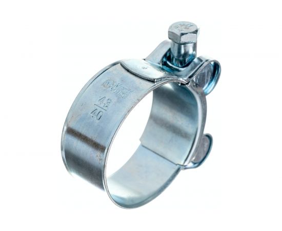 Силовой хомут Nord-Yada Д: 40-43 мм, Ш: 20 мм, Т: 0,8 мм, болт: М6х50, оцинкованная сталь 905990 – изображение 4