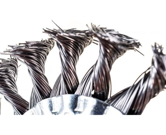 Щетка металлическая для УШМ (100х22 мм; крученая; дисковая) ЕРМАК 656-049 – изображение 4