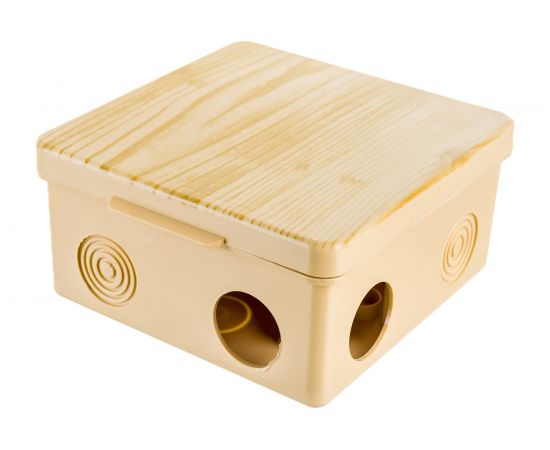 Распаячная коробка Урал ПАК для открытой проводки под светлое дерево 100*100*50мм (квадраная), 8 входов ( герм.), КО-83011100-018 – изображение 5