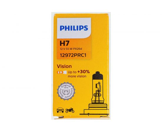 Автолампа PHILIPS H7 55 PX26d+30% 12V ,10,100 HIT 12972PRC1 – изображение 5