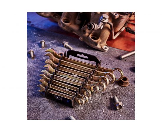 Набор комбинированных ключей REXANT 8-19 мм, 8 шт желтый цинк 12-5842-2 – изображение 6