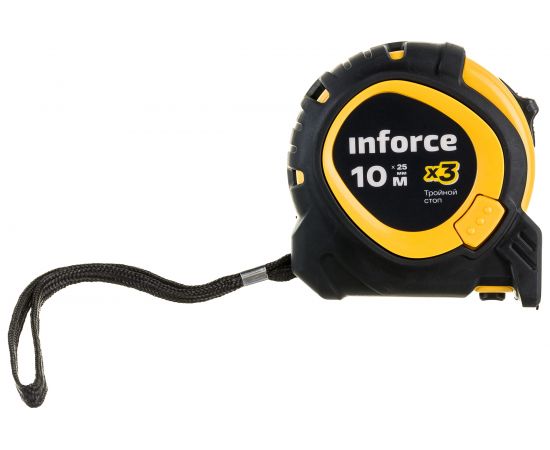 Рулетка Inforce с тройным стопом, 10х25 06-11-78 