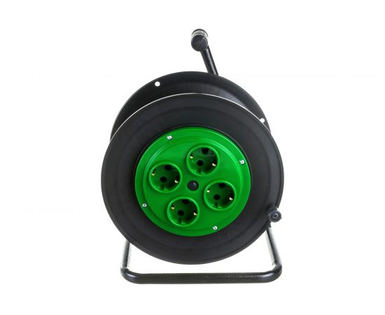 Катушка для силового удлинителя ЭРА RP-4e пластиковая, 4 розетки с заземлением Б0055422 