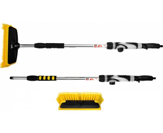Щетка для мытья PSV XST17 S PREMIUM с насадкой пеногенератор и краном, телескопическая 97-160 см 130628 