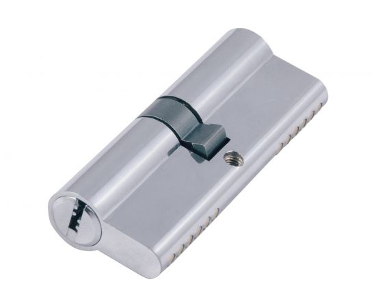 Цилиндр замка DORF ключ/ключ, компьютерный, 5 ключей, никель, 35х35 мм 00-00005741 