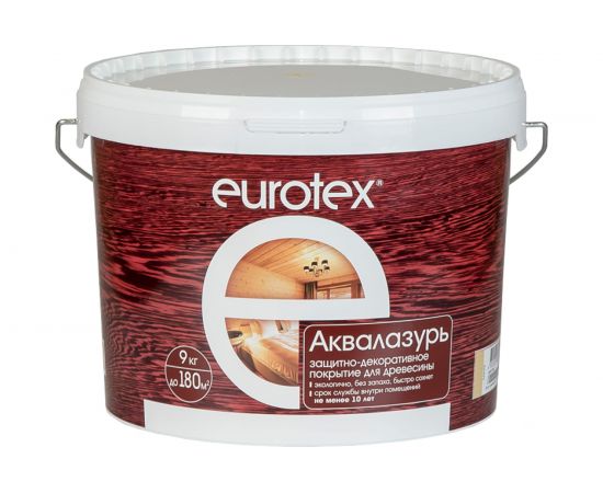 Защитно-декоративное покрытие для древесины Eurotex ваниль 9 кг 1/2 48785 