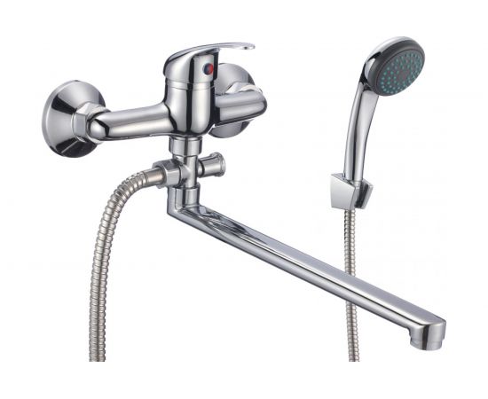Смеситель для ванны и умывальника СЛАВЕН с поворотным изливом, кнопочный, комплект, одноручный СЛ-ОД-П31 