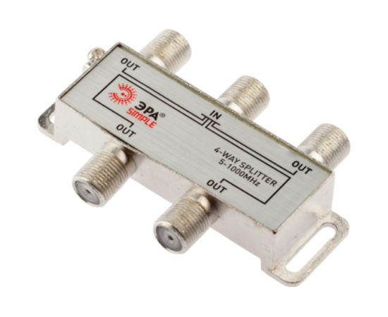 Делитель ЭРА ТВ х 4 под F разъем, 5-1000 МГц, simple DSF03 Б0048322 