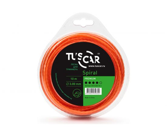 Леска для триммера Spiral, Premium, 3.0 мм, 10 м TUSCAR 10131430-10-1 
