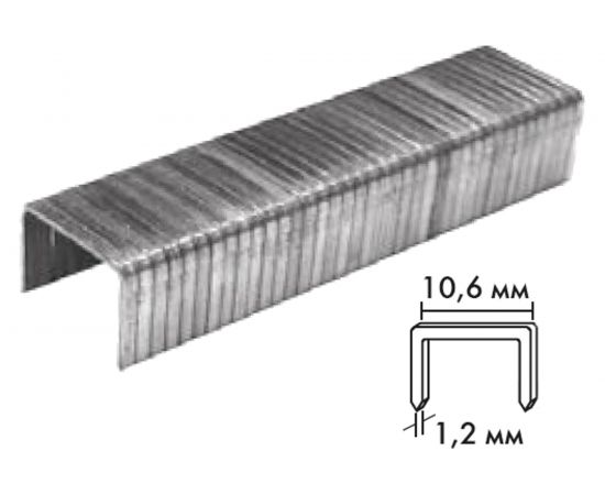 Скобы прямоугольные Тип 140 (1000 шт; 10 мм) Biber 85823 тов-075412 
