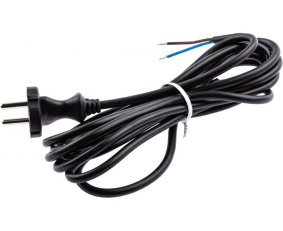 Шнур питания с вилкой ЭРА UX2x0,753mB без заземления, ПВС 2x0,75, 3м, черный, 50/1800 Б0048685 