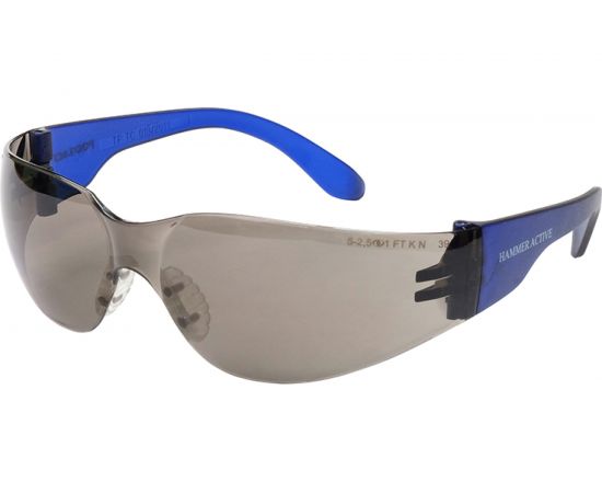 Защитные открытые очки РОСОМЗ О15 HAMMER ACTIVE StrongGlass (5-3,1 PC) с мягким носоупором 11527-5 