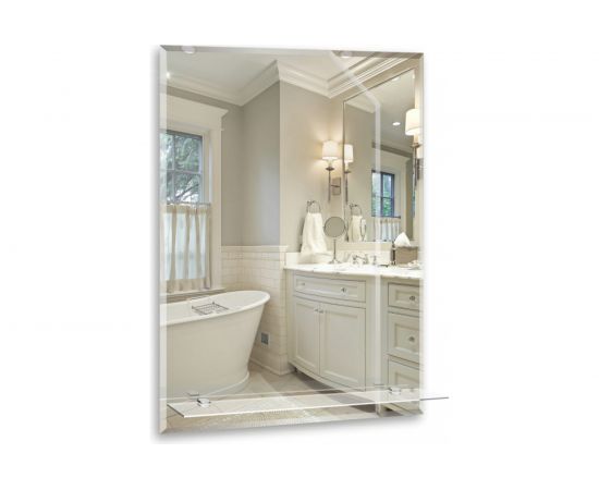 Зеркало MIXLINE ""Клон"" 600x800 ШВ., с полкой и фацетом 547324 