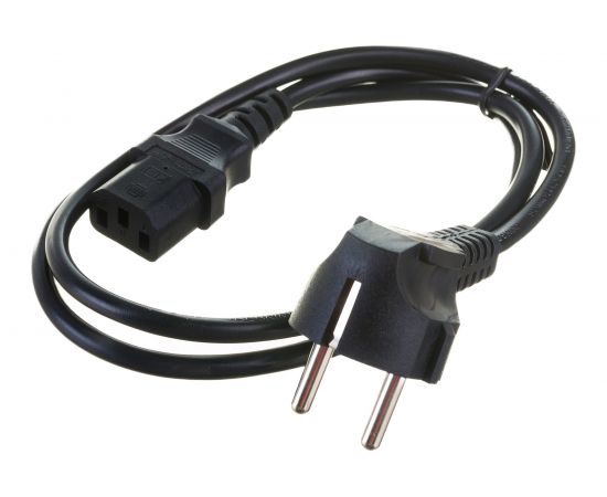 Кабель питания Cablexpert Schuko- C13, 6А, черный, с заземлением 1м PC-186-1M 