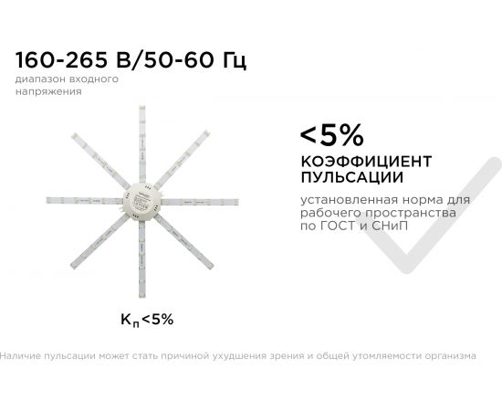 Комплект светодиодных линеек Apeyron Звездочка 220В, 20Вт, smd5730, 1500Лм, 4000К, IP30, 02-46 – изображение 20