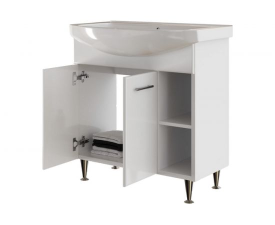 Тумба для ванной комнаты под умывальник Элеганс 75 Mixline АНРИ-75 ПВХ 536048 – изображение 2